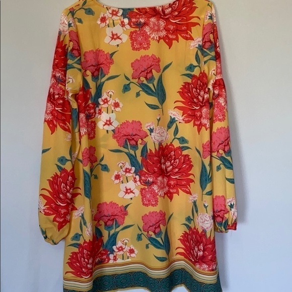 UMGEE Dress Size Small Oversized Floral Dress With Balloon Sleeves MIDI … - Picture 8 of 14